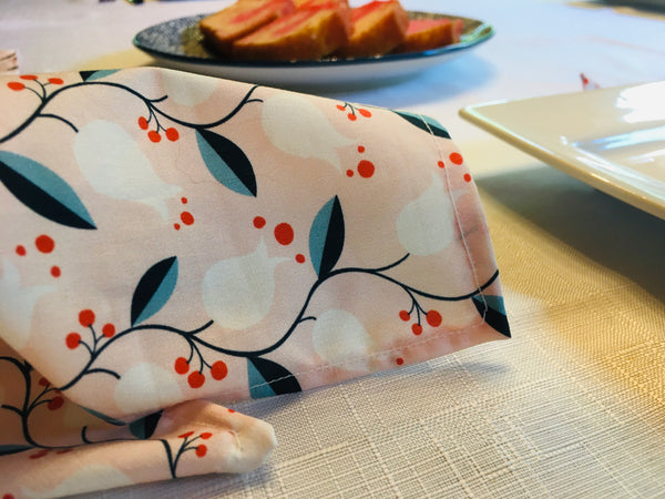 Serviettes de table lavables coton bio